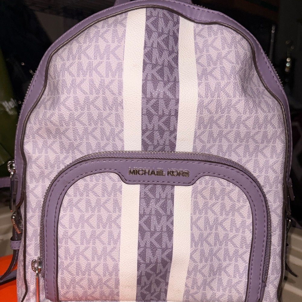 Michael Kors Lavender and Cream Interior Bag Backpack